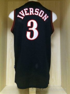Camiseta Allen Iverson #3 Philadelphia 76ers Negro