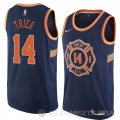 Camiseta Allonzo Trier #14 New York Knicks Ciudad 2018 Azul