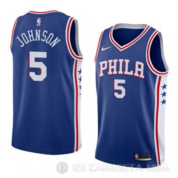 Camiseta Amir Johnson #5 Philadelphia 76ers Icon 2018 Azul