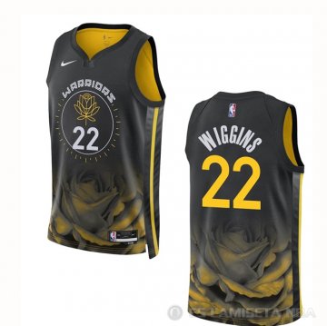 Camiseta Andrew Wiggins #22 Golden State Warriors Ciudad 2022-23 Negro
