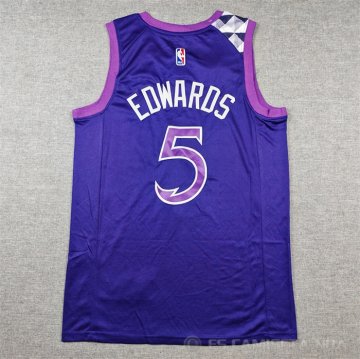 Camiseta Anthony Edwards #5 Minnesota Timberwolves Classic 2024 Violeta