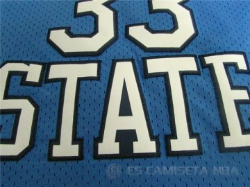 Camiseta Bird #33 Indiana State Sycamores NCAA Azul