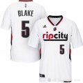Camiseta Blake #5 Portland Trail Blazers Manga Corta Blanco