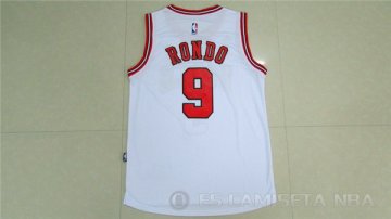 Camiseta Bulls Rondo #9 Blanco