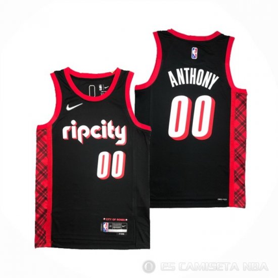 Camiseta Carmelo Anthony NO 00 Portland Trail Blazers Ciudad 2021-22 Negro - Haga un click en la imagen para cerrar