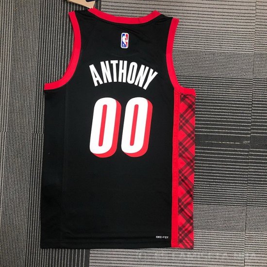 Camiseta Carmelo Anthony NO 00 Portland Trail Blazers Ciudad 2021-22 Negro - Haga un click en la imagen para cerrar