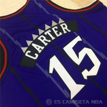 Camiseta Carter #15 Toronto Raptors Autentico Violeta