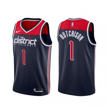 Camiseta Chandler Hutchison NO 1 Washington Wizards Association 2020-21 Azul