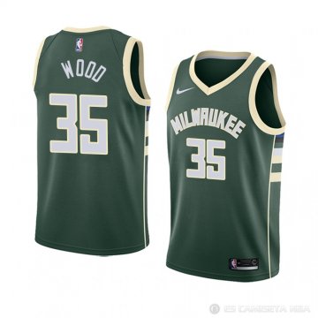 Camiseta Christian Wood #35 Milwaukee Bucks Icon 2018 Verde