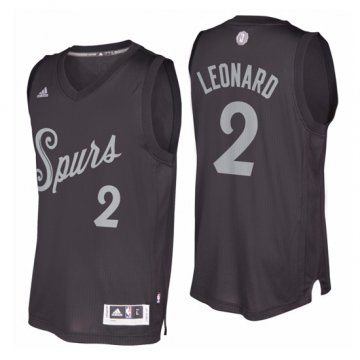Camiseta Christmas Day San Antonio Spurs Leonaro #2 Negro 2016