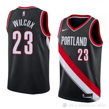Camiseta Cj Wilcox #23 Portland Trail Blazers Icon 2018 Negro