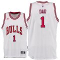 Camiseta Dad #1 Chicago Bulls Dia del Padre Blanco
