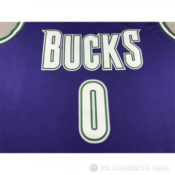 Camiseta Damian Lillard #0 Milwaukee Bucks Classic 2022-23 Violeta