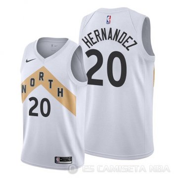 Camiseta Dewan Hernandez #20 Toronto Raptors Ciudad Blanco