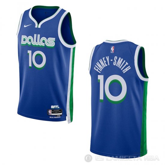 Camiseta Dorian Finney-Smith #10 Dallas Mavericks Ciudad 2022-23 Azul - Haga un click en la imagen para cerrar
