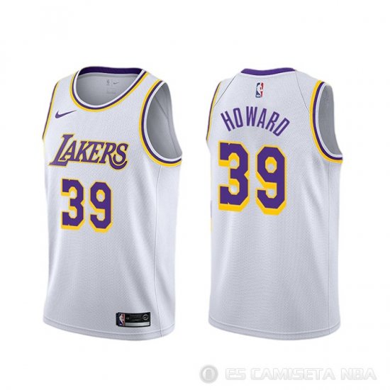 Camiseta Dwight Howard #39 Los Angeles Lakers Association 2019-20 Blanco - Haga un click en la imagen para cerrar