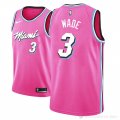 Camiseta Dwyane Wade #3 Miami Heat Earned 2018 Rosa