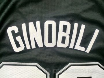 Camiseta Ginobili #20 San Antonio Spurs Negro