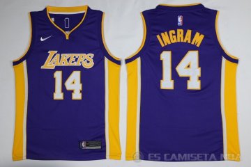 Camiseta Ingram #14 Los Angeles Lakers Autentico 2017-18 Violeta