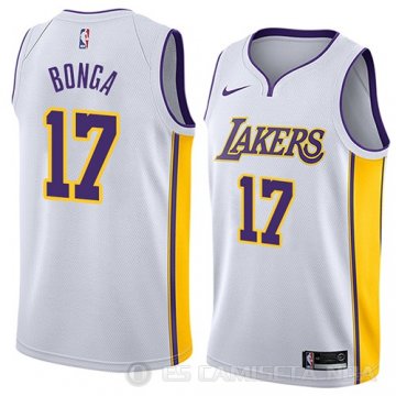 Camiseta Isaac Bonga #17 Los Angeles Lakers Association 2018 Blanco