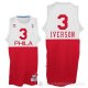 Camiseta Iverson #3 Philadelphia 76ers Retro Blanco Rojo