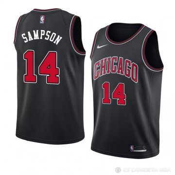 Camiseta Jakarr Sampson #14 Chicago Bulls Statement 2018 Negro