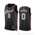 Camiseta Jalen Duren #0 Detroit Pistons Ciudad 2023-24 Negro