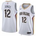 Camiseta Jalen Jones #12 New Orleans Pelicans Association 2018 Blanco