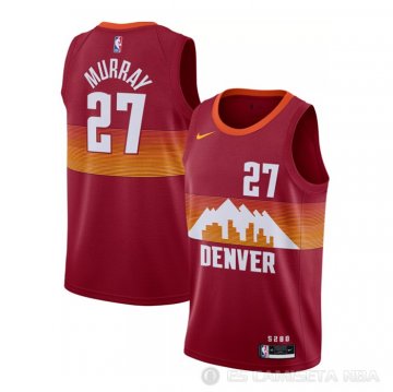 Camiseta Jamal Murray NO 27 Denver Nuggets Ciudad 2020-21 Rojo