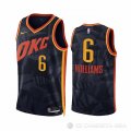 Camiseta Jaylin Williams #6 Oklahoma City Thunder Ciudad 2023-24 Negro