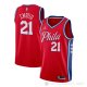 Camiseta Joel Embiid #21 Philadelphia 76ers Statement 2020-21 Rojo