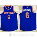 Camiseta Knicks #6 Porzingis Azul