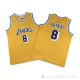 Camiseta Kobe Bryant #8 Los Angeles Lakers Nino Icon 2018 Los Angeles Lakers Nino-19 Amarillo