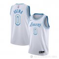 Camiseta Kyle Kuzma NO 0 Los Angeles Lakers Ciudad 2020-21 Blanco