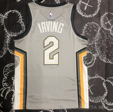 Camiseta Kyrie Irving #2 Cleveland Cavaliers Ciudad 2018 Gris