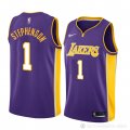 Camiseta Lance Stephenson #1 Los Angeles Lakers Statement 2017-18 Violeta