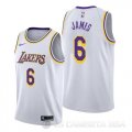 Camiseta Lebron James #6 Los Angeles Lakers Association 2019-20 Blanco