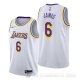 Camiseta Lebron James #6 Los Angeles Lakers Association 2019-20 Blanco