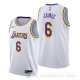 Camiseta Lebron James #6 Los Angeles Lakers Association 2019-20 Blanco