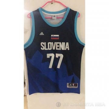 Camiseta Luka Doncic NO 77 Slovenia Tokyo 2021 Azul2