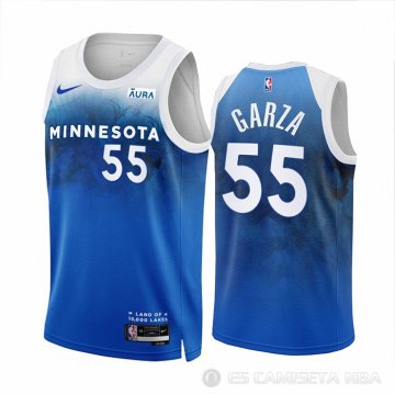 Camiseta Luka Garza #55 Minnesota Timberwolves Ciudad 2023-24 Azul