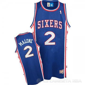 Camiseta Malone #2 Philadelphia 76ers Retro Azul