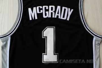 Camiseta McGrady #1 San Antonio Spurs Negro