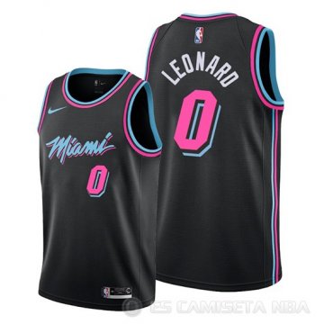 Camiseta Meyers Leonard #0 Miami Heat Ciudad Negro