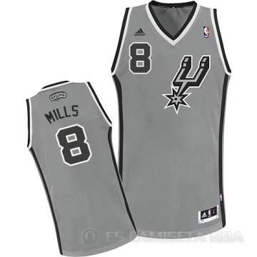 Camiseta Mills #8 San Antonio Spurs Gris