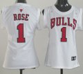 Camiseta Rose #1 Chicago Bulls Mujer Blanco
