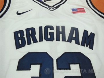 Camiseta Brigham Young Fredette #32 NCAA Blanco