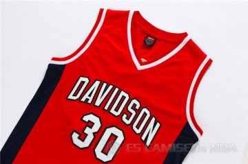 Camiseta Davidson Curry #30 NCAA Rojo
