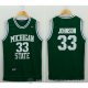 Camiseta Michigan State Johnson #33 NCAA Verde