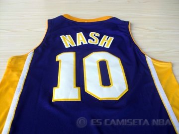 Camiseta Nash #10 Los Angeles Lakers Violeta